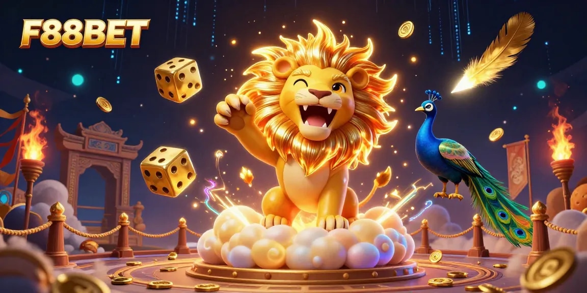 Experience thrilling gameplay at F88BET with vibrant casino activity illustration showcasing winning moments.
