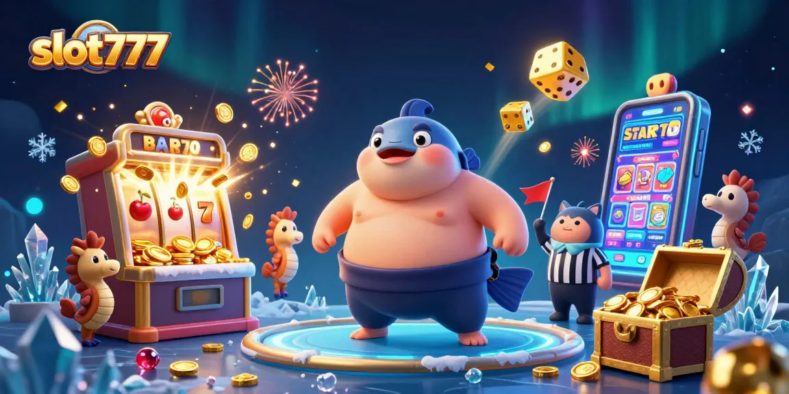 Experience thrilling wins at slot777 with a dynamic underwater casino scene featuring unique characters and vibrant elements.