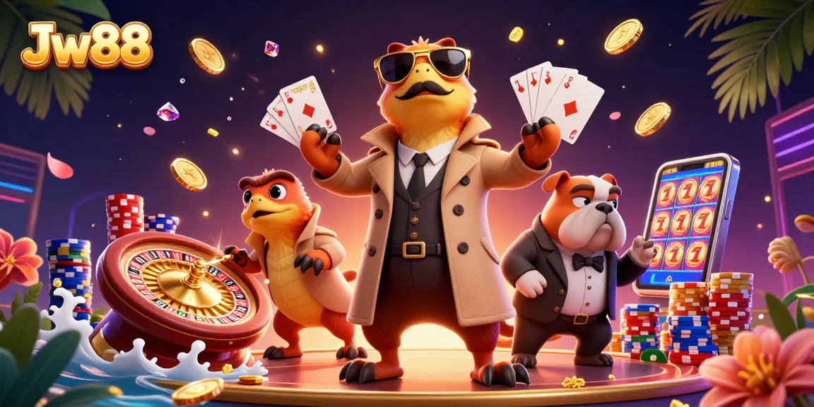 Experience thrilling gameplay at Jw88 with creative raptors trying to enter a VIP casino lounge.