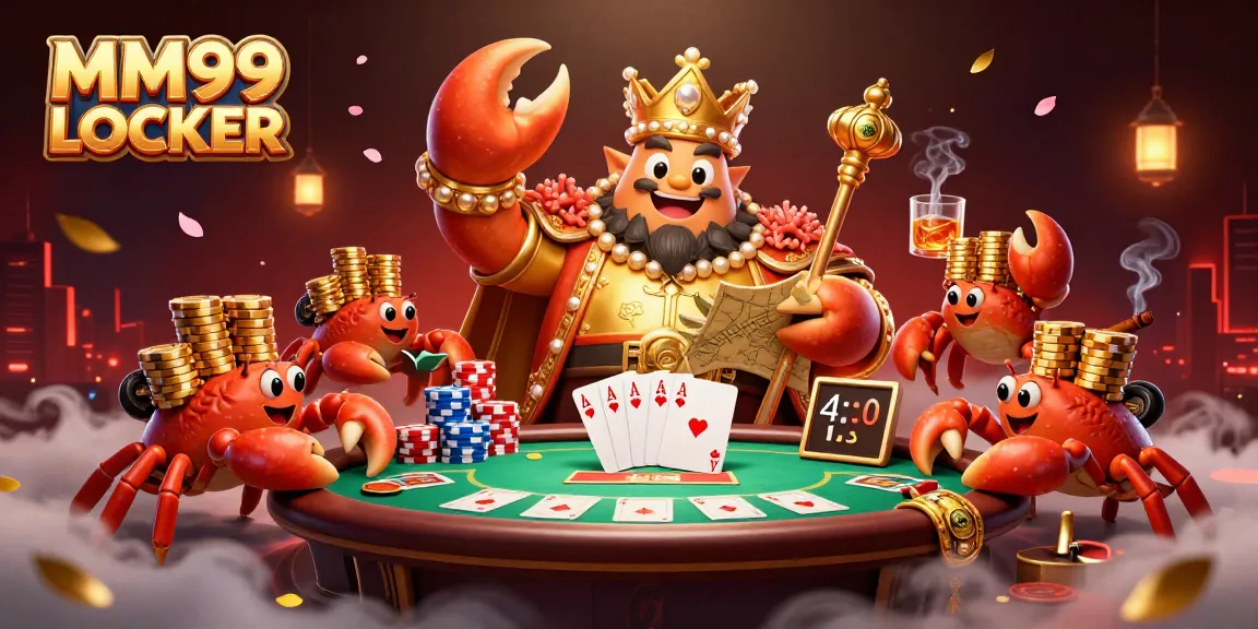 Engage in thrilling games at MM99 LOCKER with a vibrant casino illustration showcasing excitement and fun.